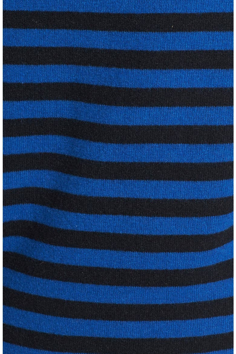 Stripe Cashmere Sweater, Alternate, color, BLACK- NAVY STRIPE
