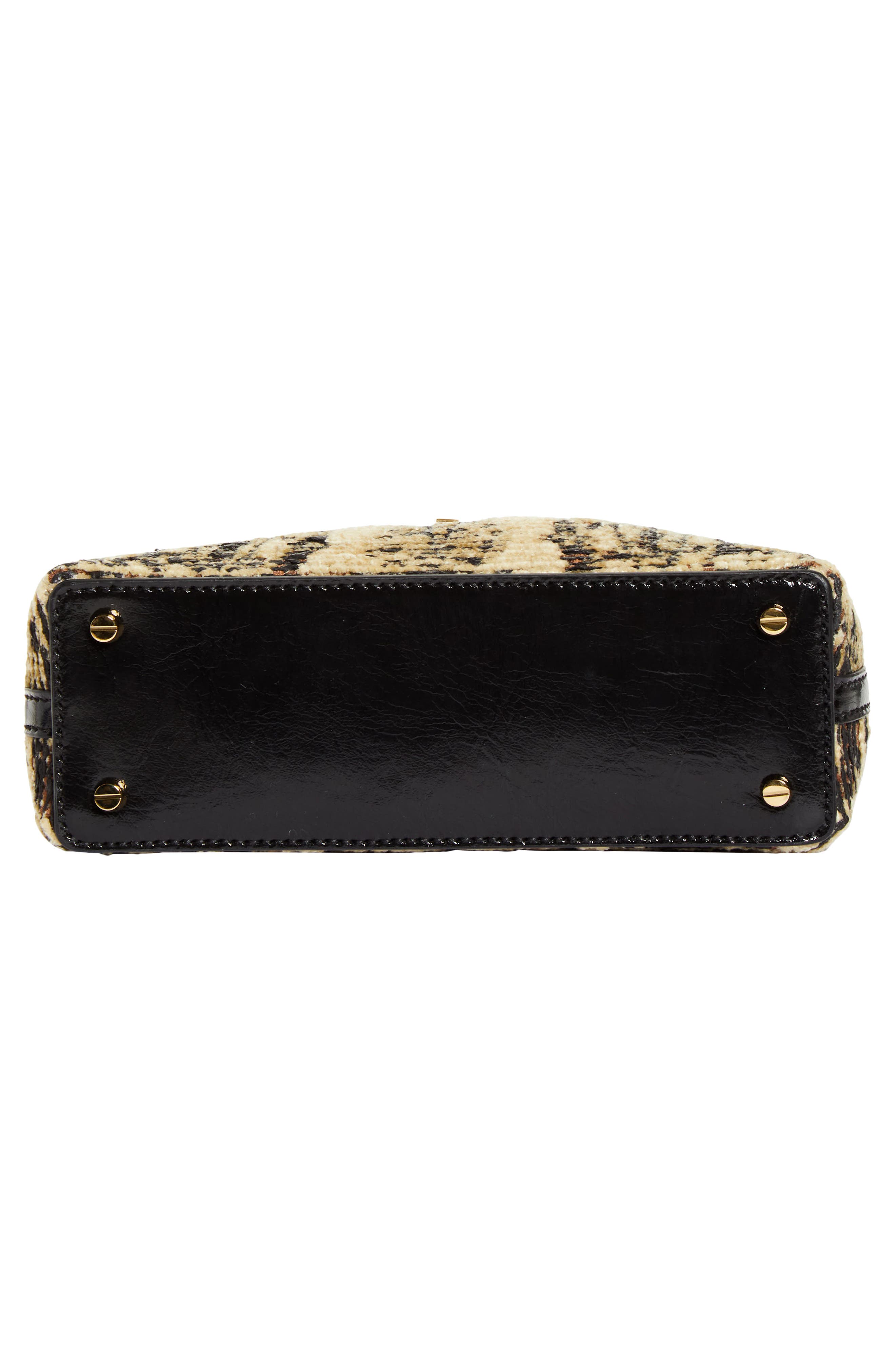 Mini T-Lock Paisley Jacquard Clutch, Alternate, color, RYE/ BLACK