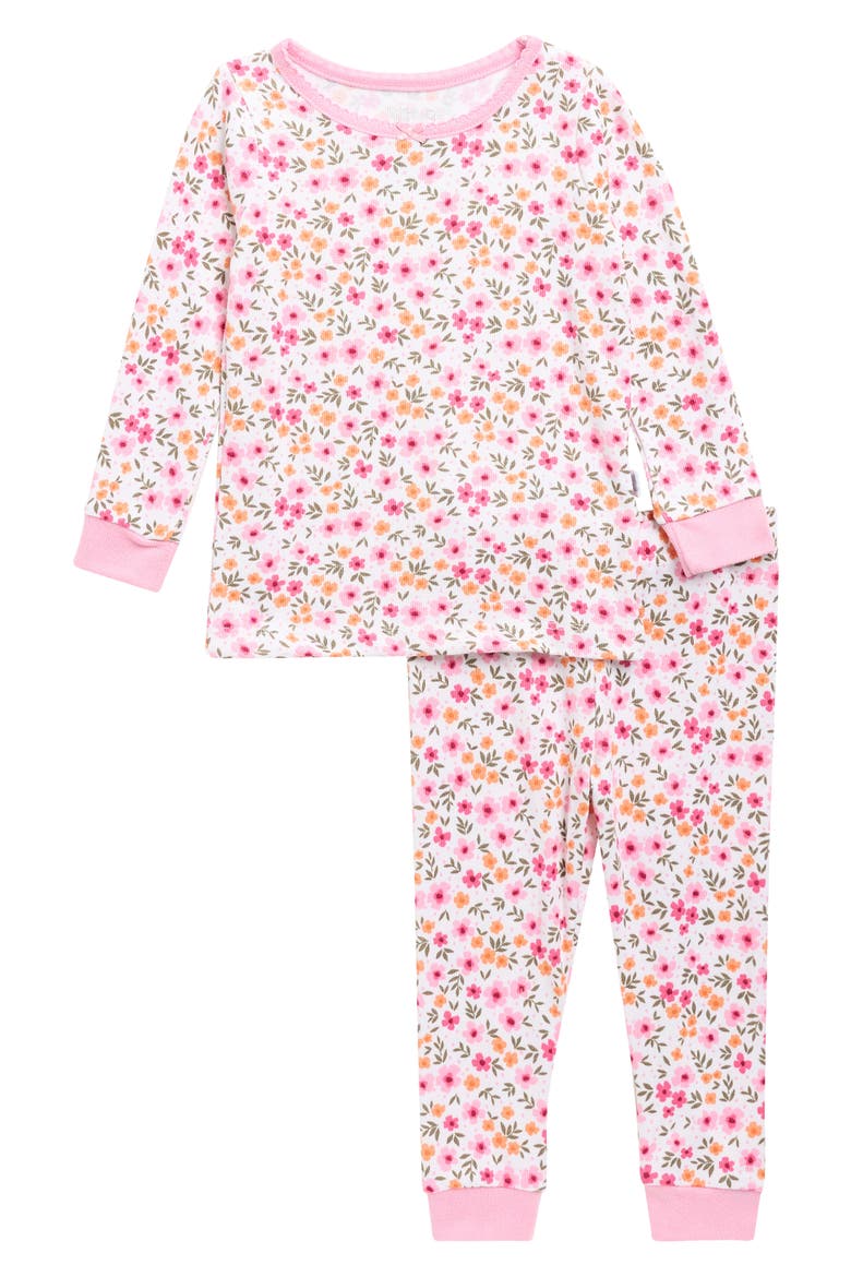 Fitted Two-Piece Pajamas, Main, color, PINK