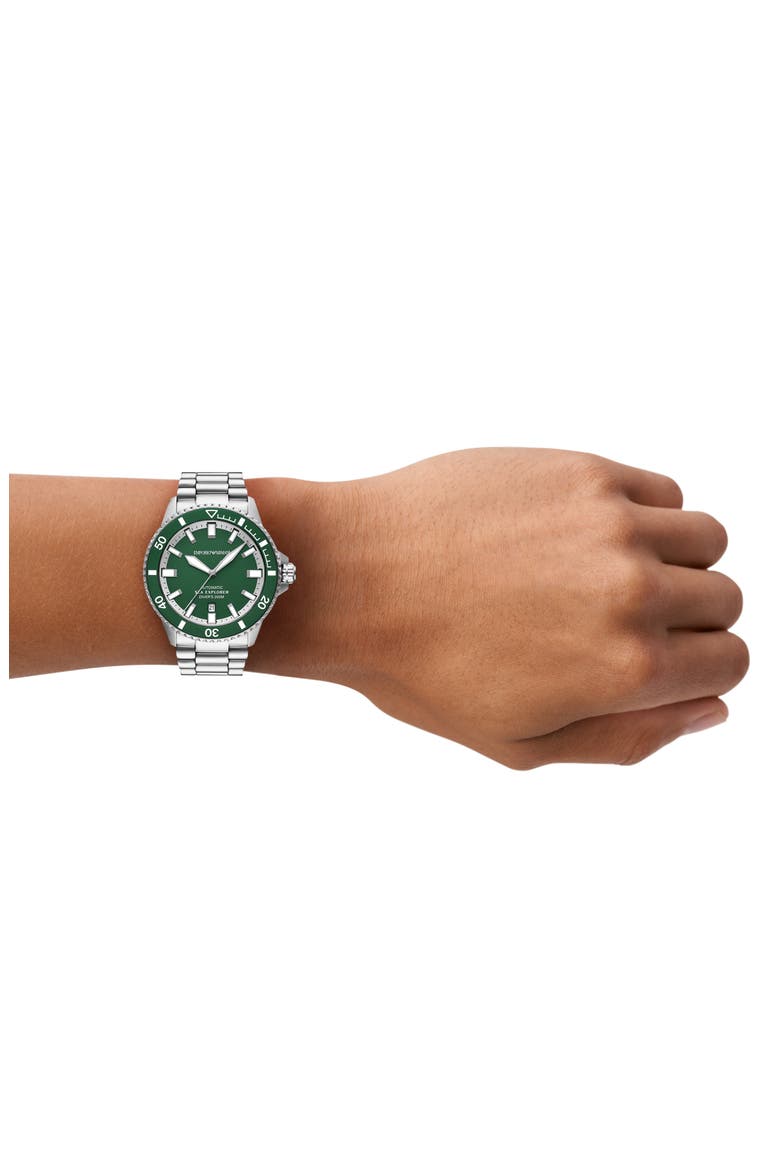 Sea Explorer Bracelet Strap Automatic Diving Watch, 42.5mm, Alternate, color, SILVER