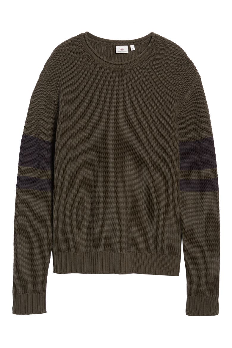 Jett Slim Fit Crewneck Sweater, Alternate, color, OAK GROVE/ BLACK