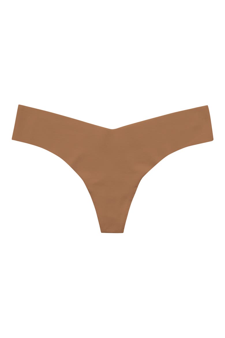 Solid Thong, Alternate, color, CARAMEL