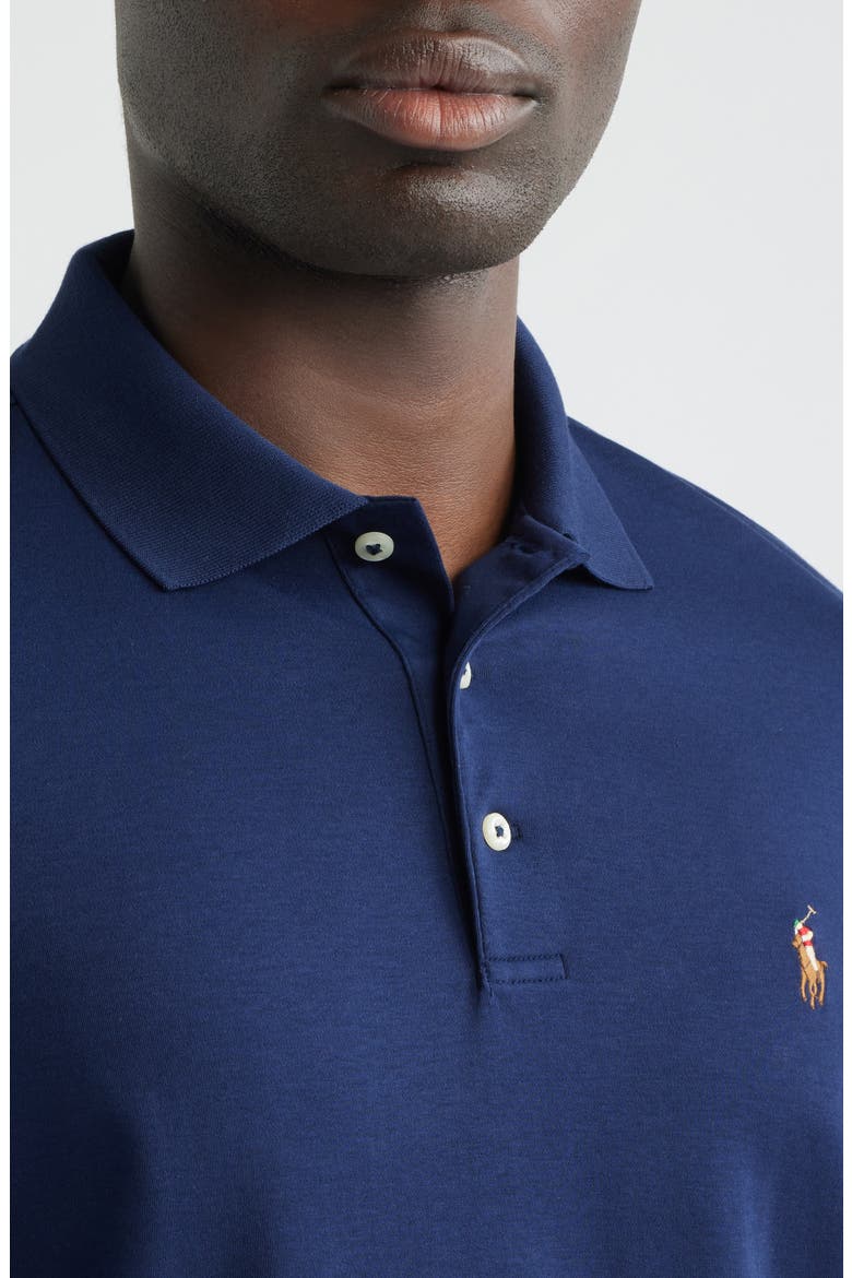 Classic Fit Soft Pima Cotton Polo Shirt, Alternate, color, REFINED NAVY