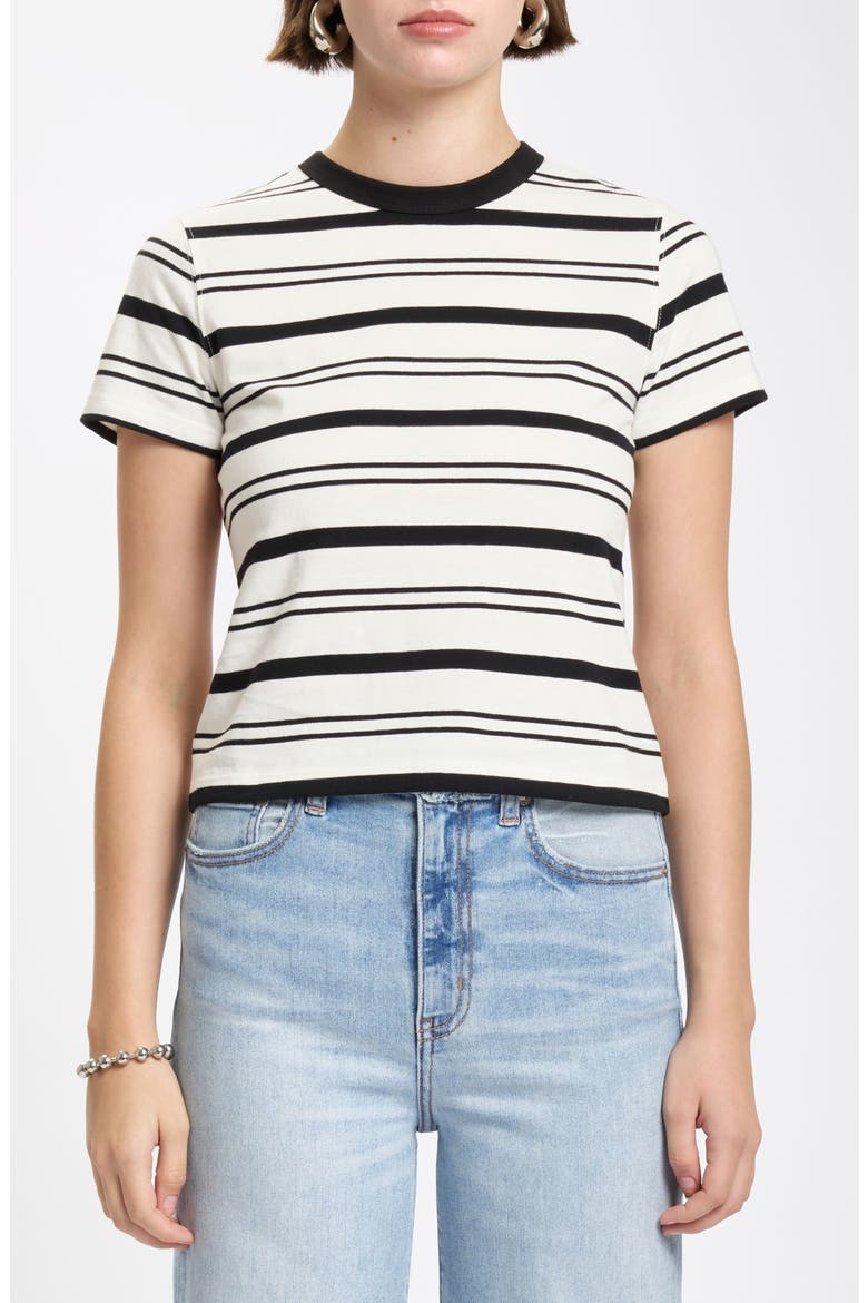 Zuma Striped Crewneck T-Shirt, Main, color, ONYX STRIPE