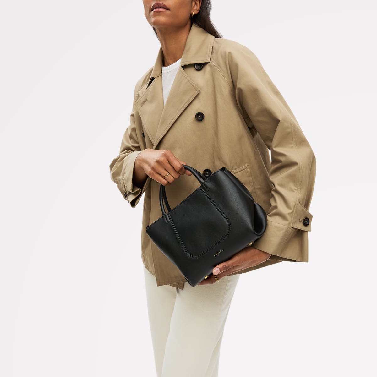 Radley The Compton Small Ziptop Satchel Bag, Alternate, color, Black