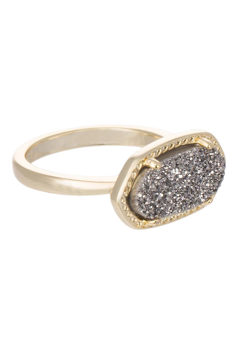 'Ella' Drusy Ring, Main, color, GOLD PLATINUM DRUSY