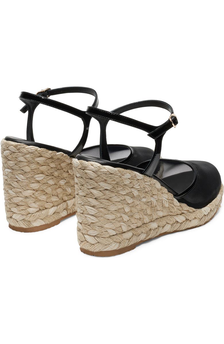 Stuart Weitzman Bareitall Espadrille Wedge, Alternate, color, Black