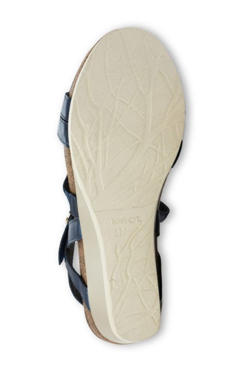 Naot Sparkle Wedge Sandal In Blue