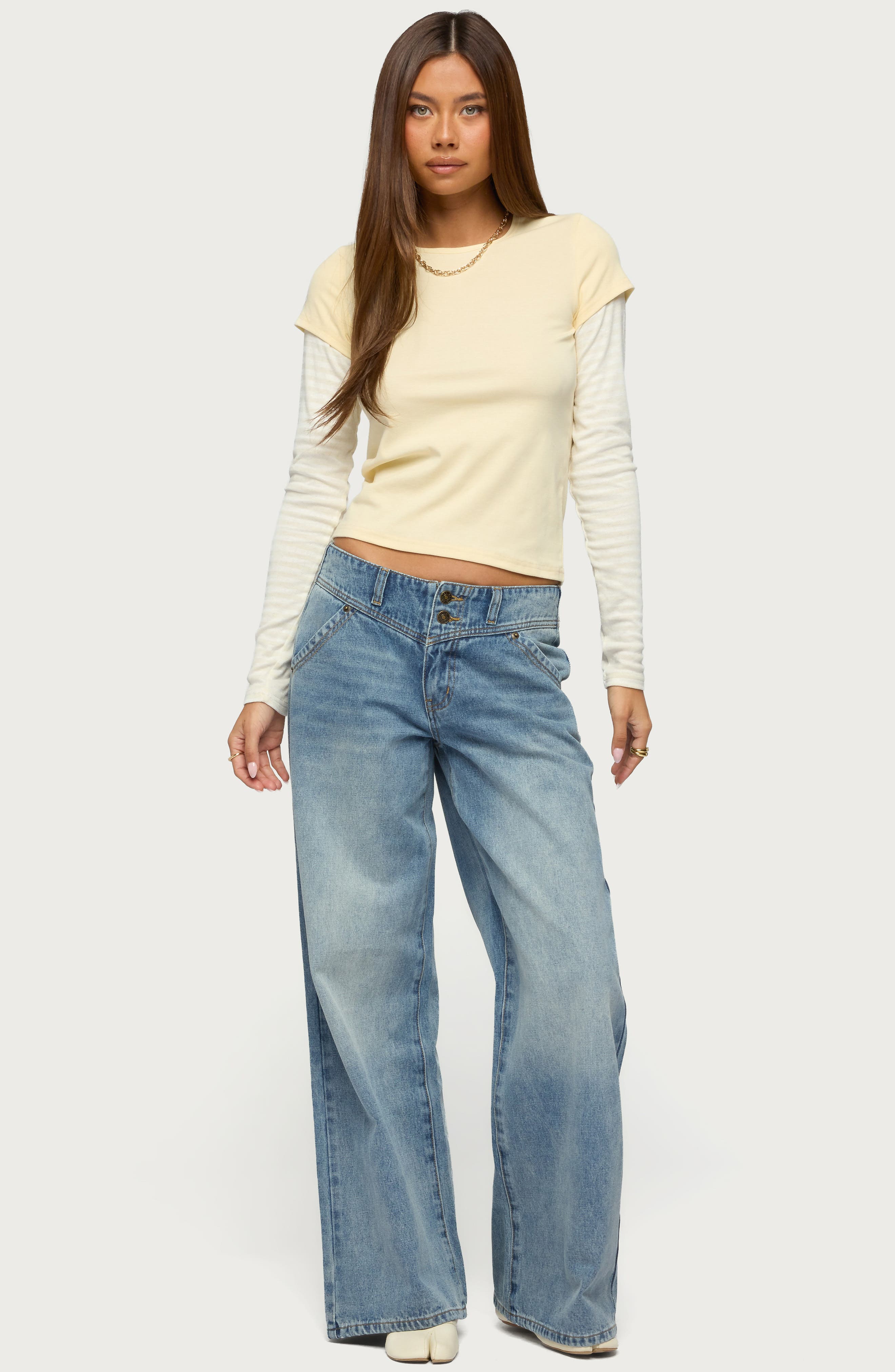 EDIKTED Meredith Wide Leg Jeans (Women) | Nordstrom