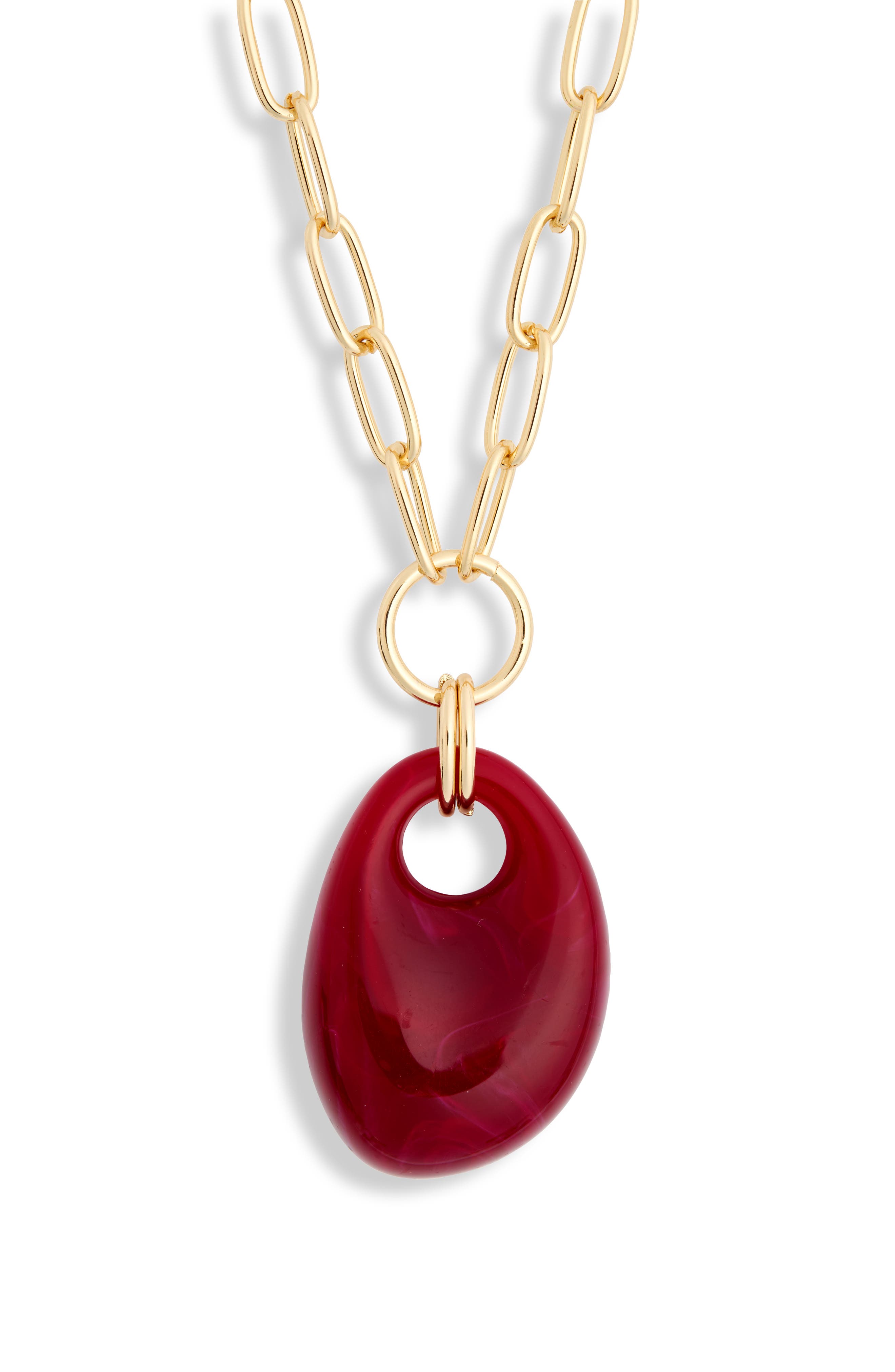 Resin Pendant Chain Necklace