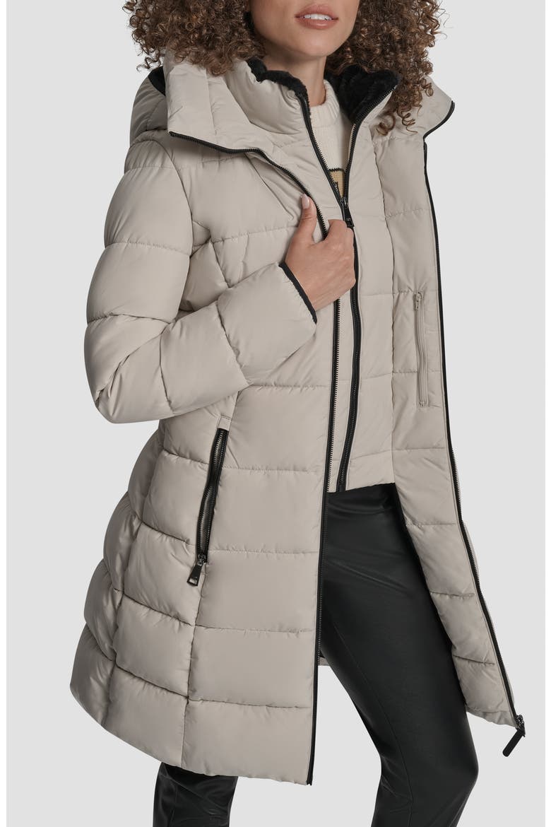 Bib Front Quilted Puffer Coat, Alternate, color, VAPOR