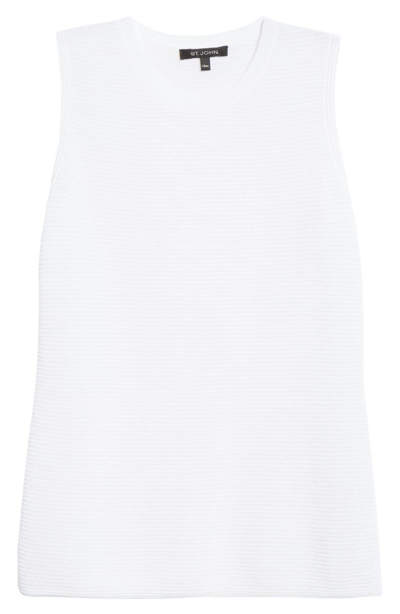 St. John Collection Refined Textured Knit Shell, Alternate, color,