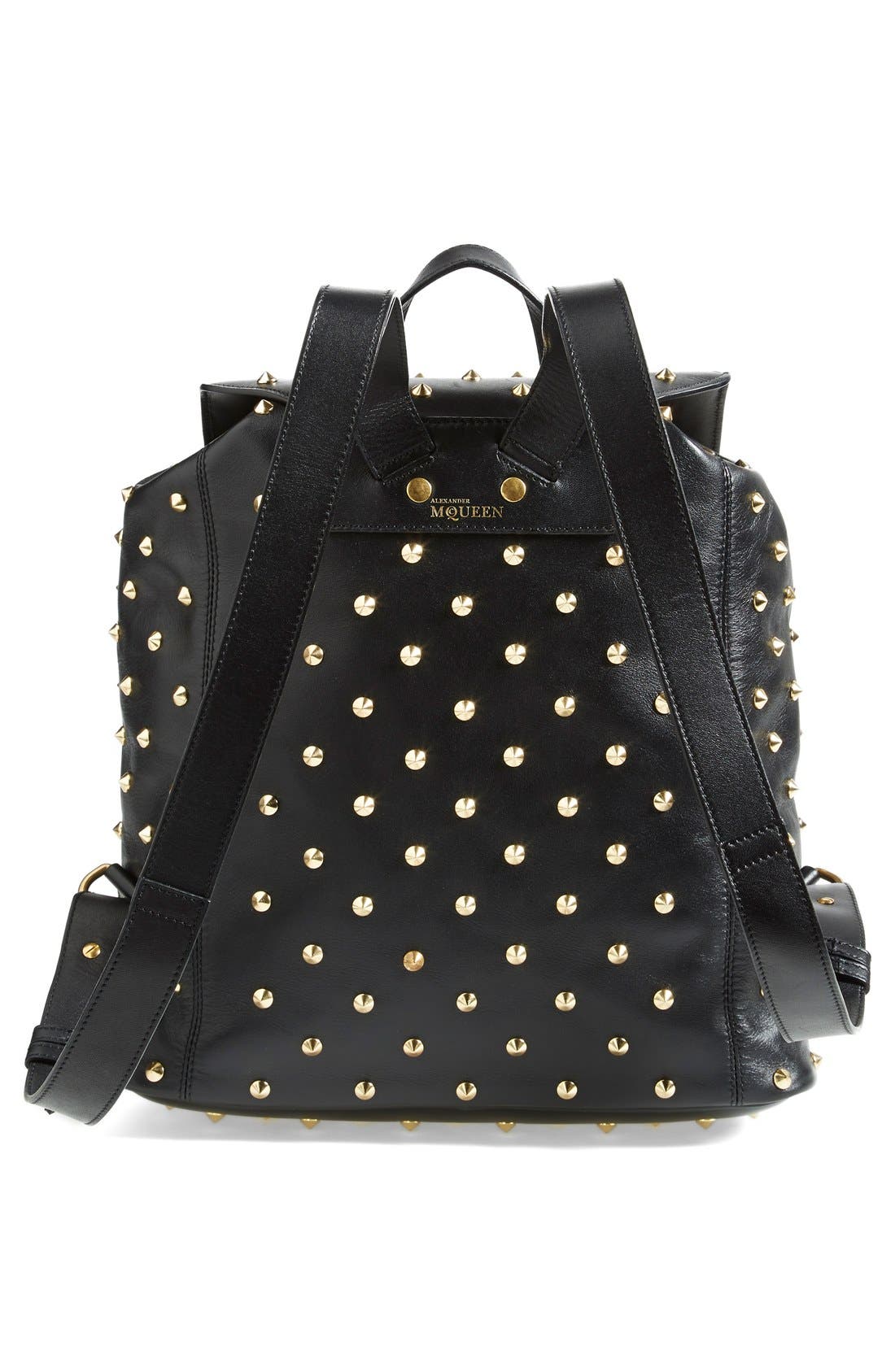 McQueen Alexander McQueen 'Padlock' Studded Leather Backpack | Nordstrom