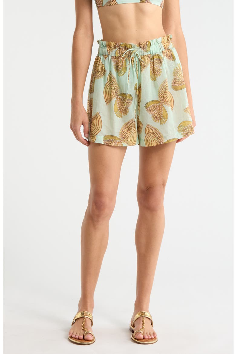 Bijous Cover-Up Shorts, Main, color, WATER BLOSSOMS