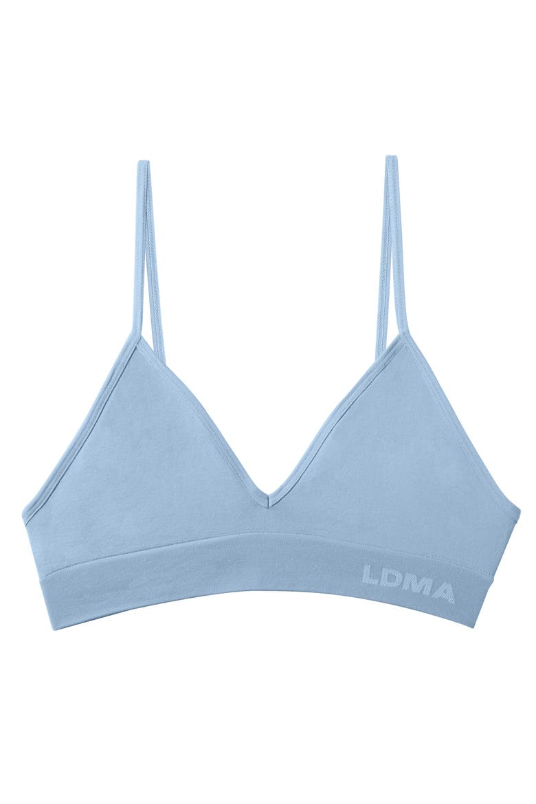 Low Show V Bralette, Alternate, color, Arctic Blue