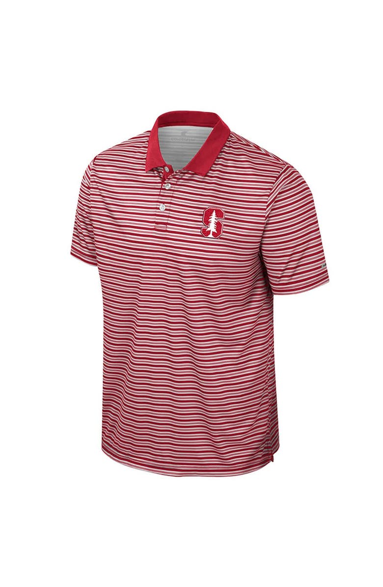 COLOSSEUM Men's Colosseum Cardinal Stanford Cardinal Striped Polo, Alternate, color, Cardinal