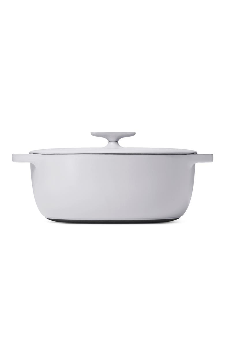 Enameled Cast Iron 8.5-Quart Oval Dutch Oven with Lid, Alternate, color, GRAY