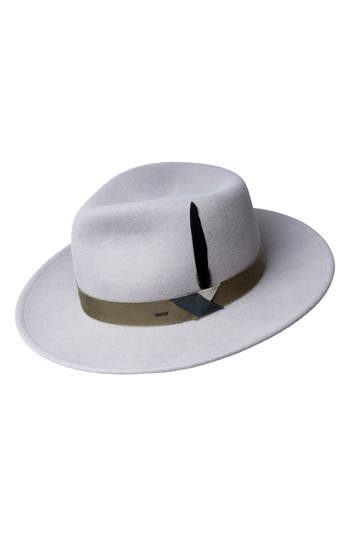 Bailey Kinns Felted Wool Fedora In Gray