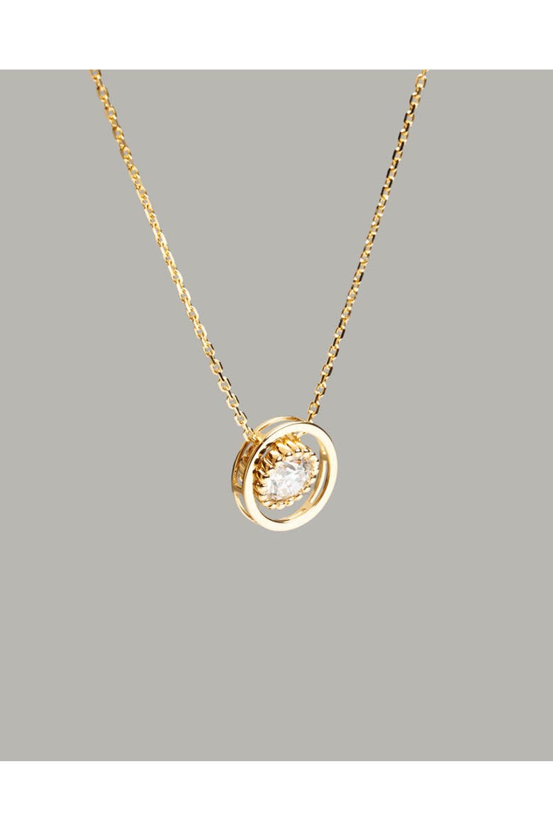Eternal Halo Diamond Pendant Necklace, Alternate, color, Yellow Gold