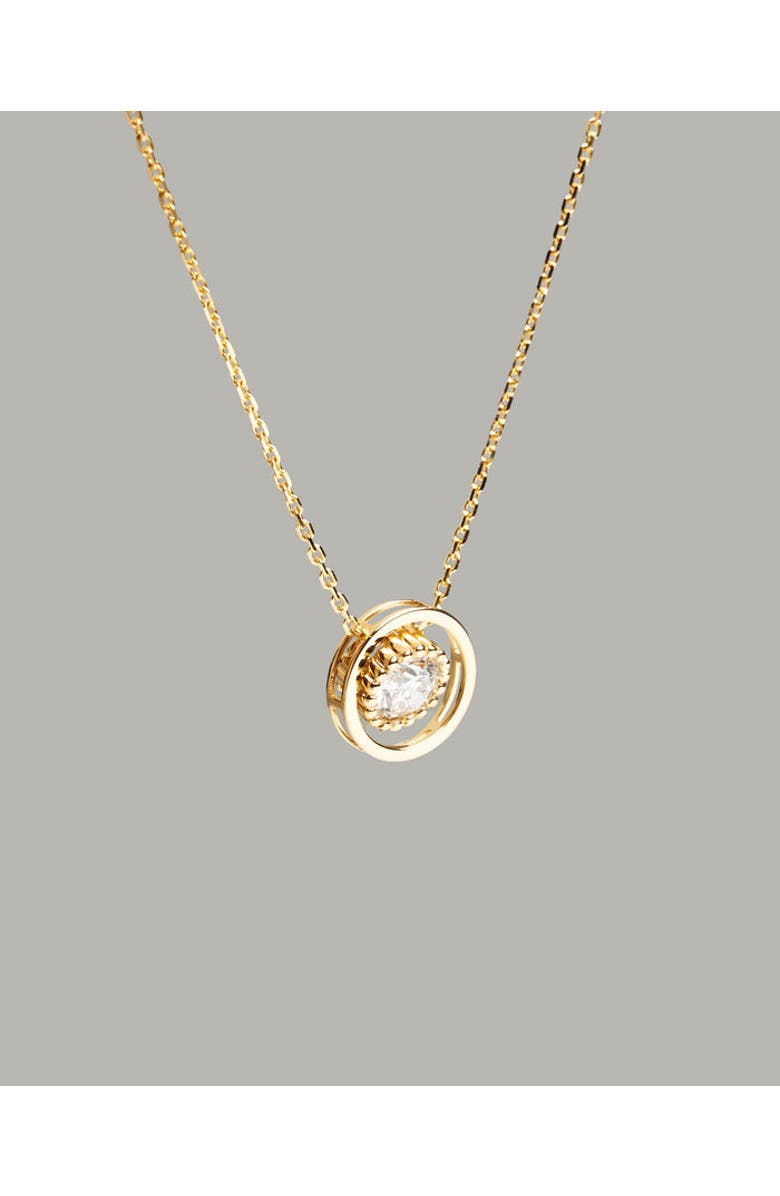 ZARUX Eternal Halo Diamond Pendant Necklace, Alternate, color, Yellow Gold