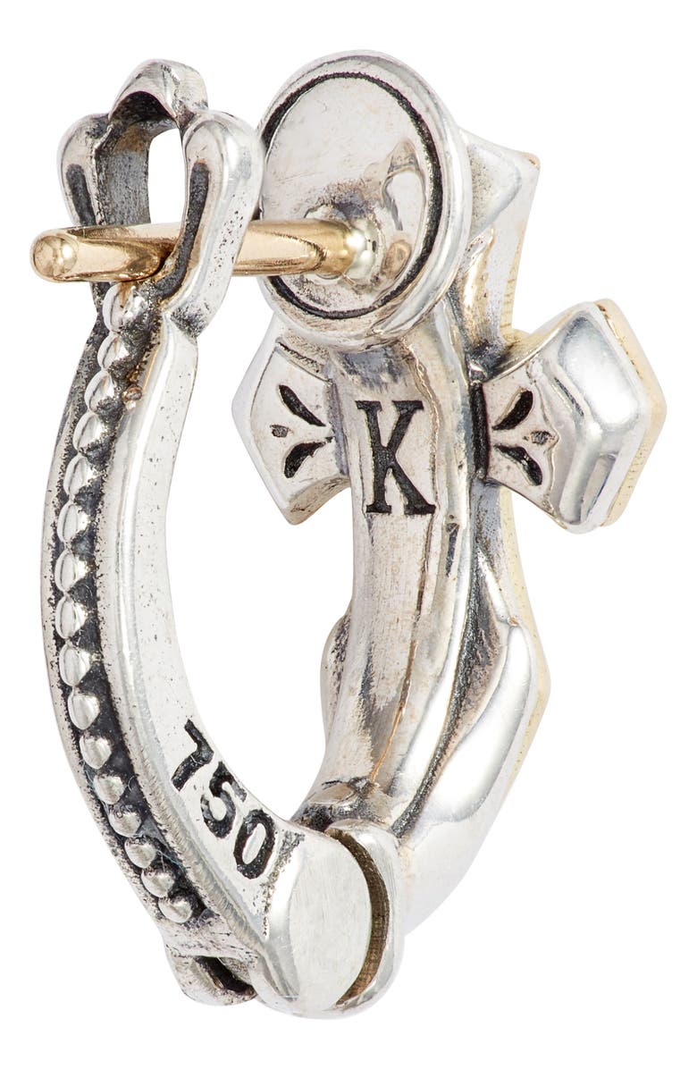 Konstantino Kleos Blue Topaz Cross Hoop Earrings, Alternate, color,