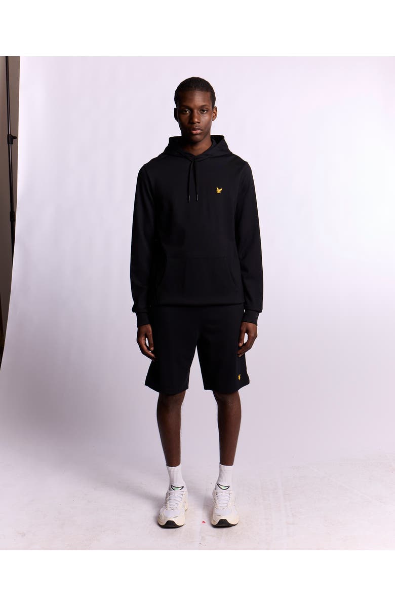 Lyle & Scott Fly Fleece Long Sleeve Hoodie, Alternate, color, Jet Black