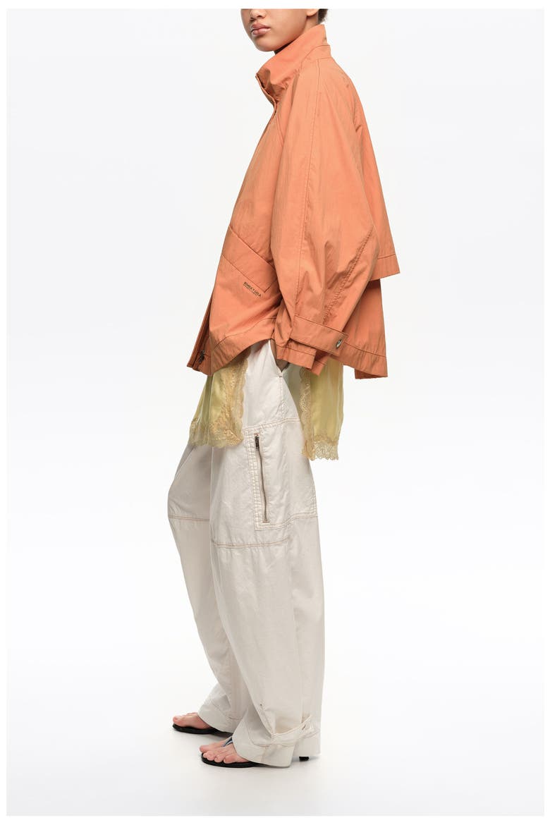 Fluid High Neck Trench, Alternate, color, ORANGE