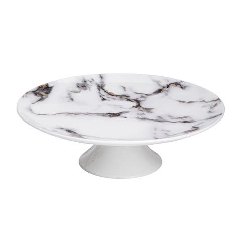 Marble Venice Fog Pedestal Cake Stand