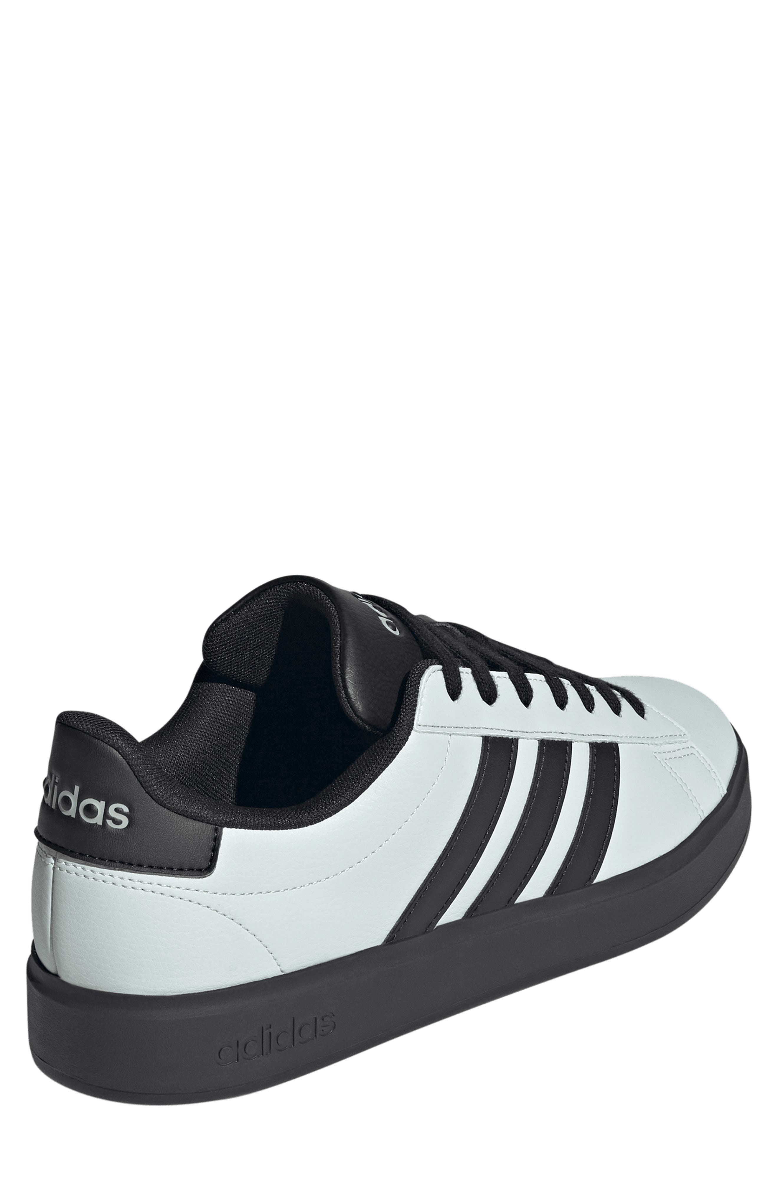 adidas Grand Court Sneaker, Alternate, color, Wonder Silver/ Black/ Black