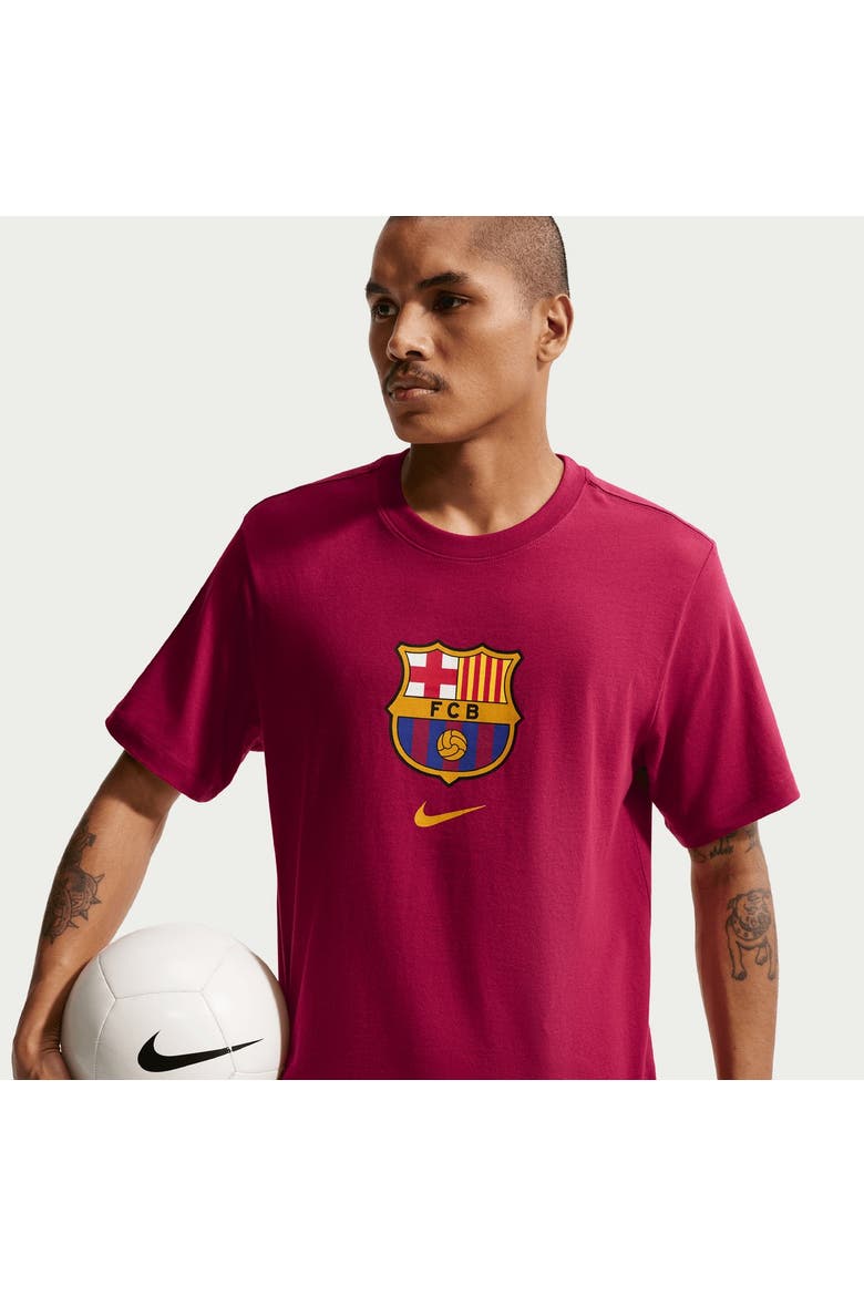 Men's Nike Red Barcelona Crest T-Shirt, Main, color, Red