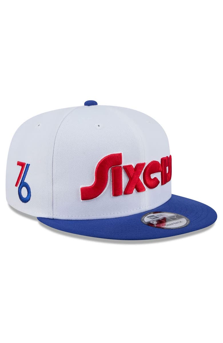 New Era Youth New Era White Philadelphia 76ers 2024/25 City Edition 9FIFTY Snapback Hat, Main, color,