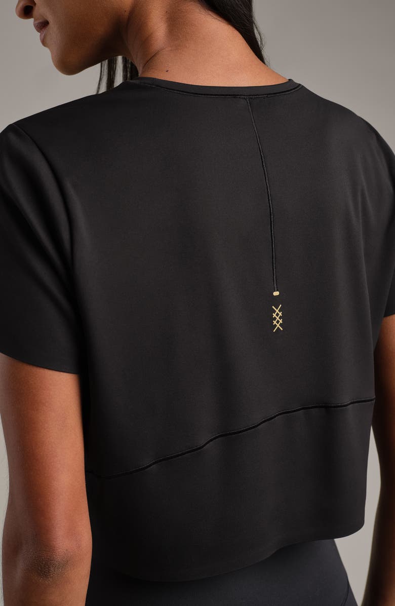 Rhone Serene Crop Performance T-Shirt, Alternate, color, Black