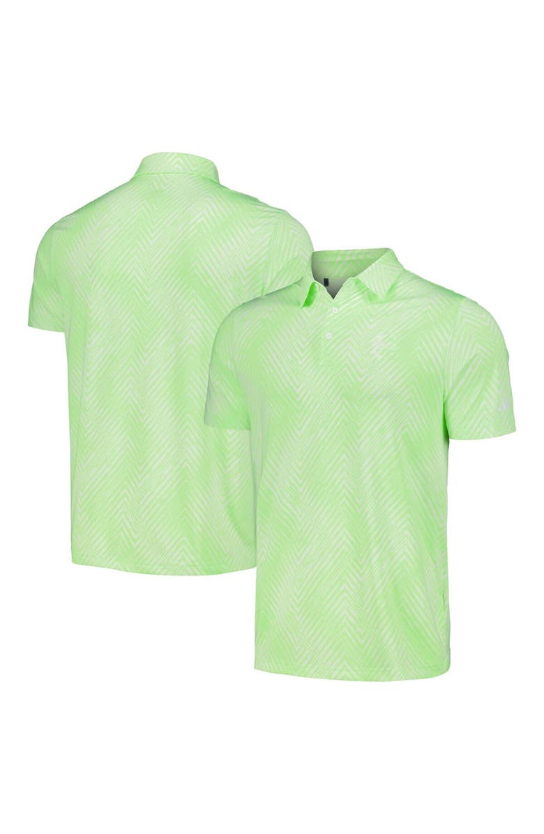 adidas Men's adidas Neon Green WM Phoenix Open Ultimate365 Allover Print Polo, Alternate, color, Neon Green
