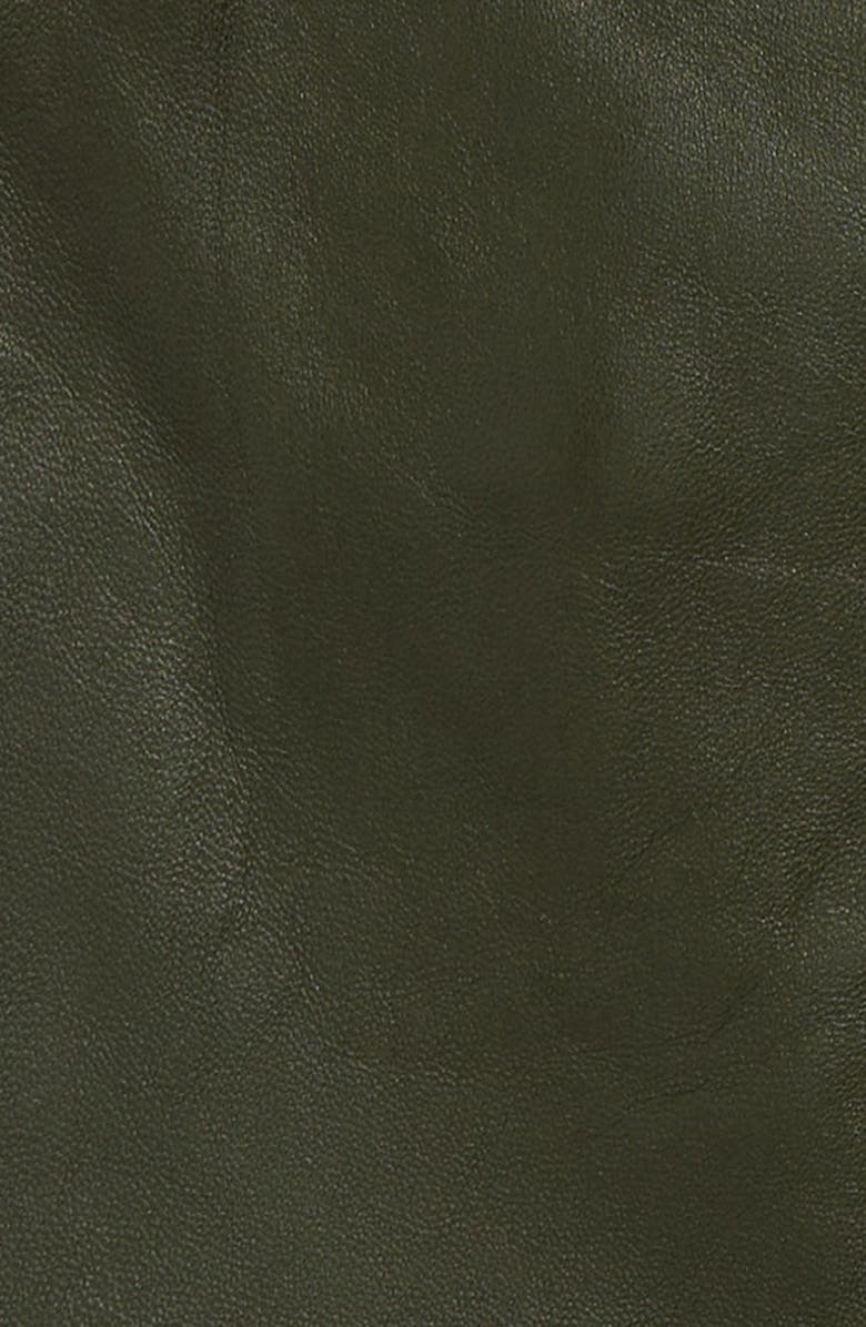 Nordstrom Cashmere Lined Leather Touchscreen Gloves, Alternate, color, Evergreen