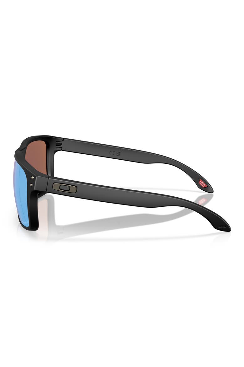 Holbrook XXL 61mm Polarized Rectangle Sunglasses, Alternate, color, MATTE BLACK / PRIZM DEEP WATER