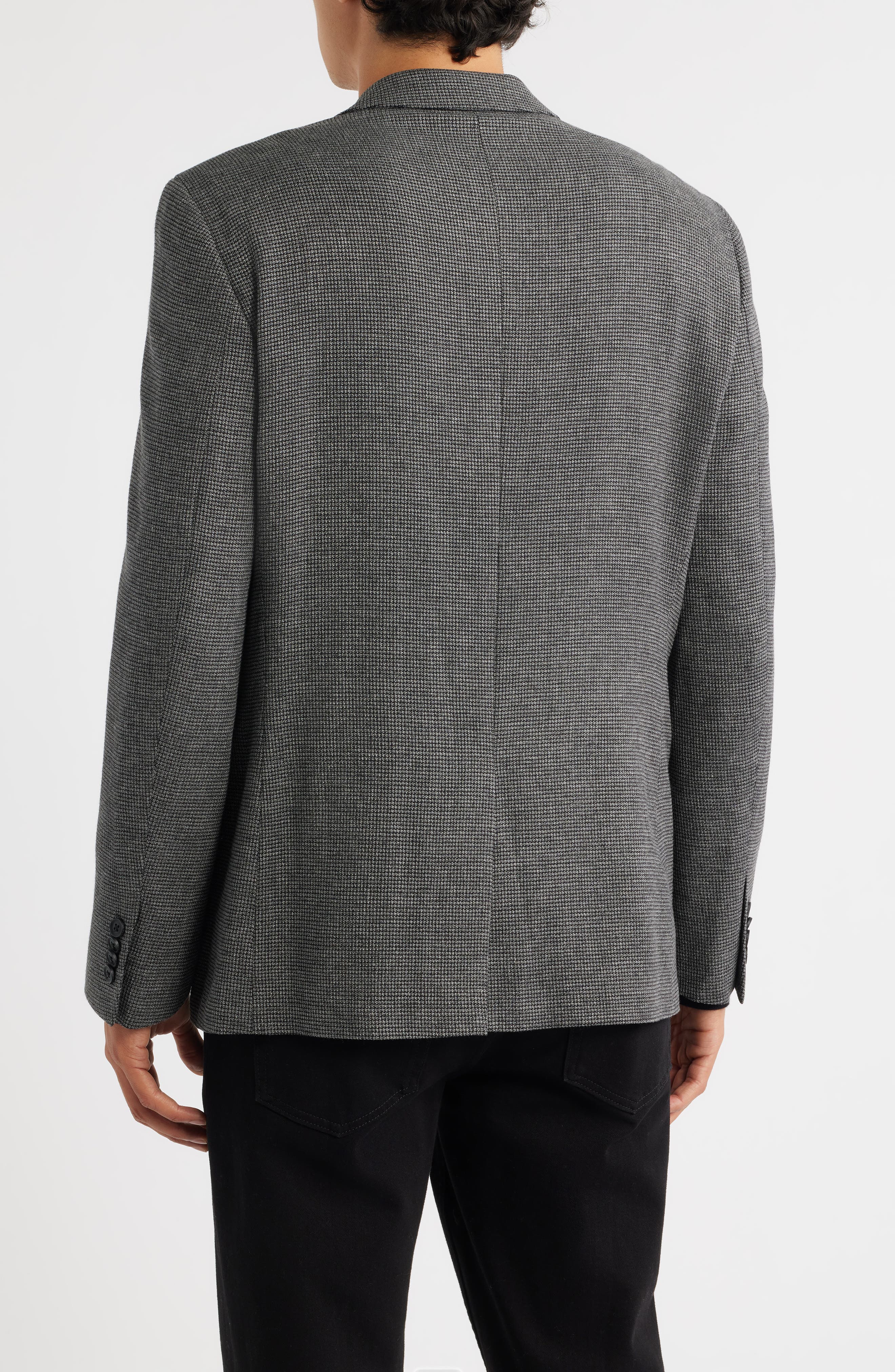 Ross Slim Fit Grey Micro Houndstooth Sport Coat - image 2
