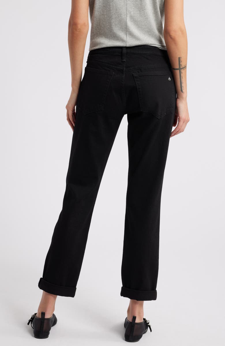 rag & bone Dre Low Rise Slim Boyfriend Jeans, Alternate, color, Black