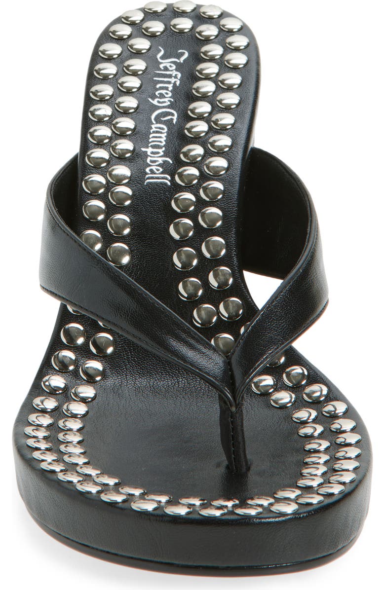 Jeffrey Campbell Liezel Platform Wedge Flip Flop, Alternate, color, Black Silver