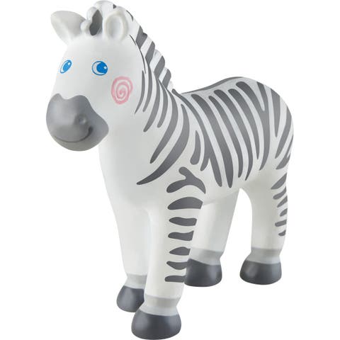 Little Friends Zebra - 4" Chunky Plastic Zoo Animal Toy Figure