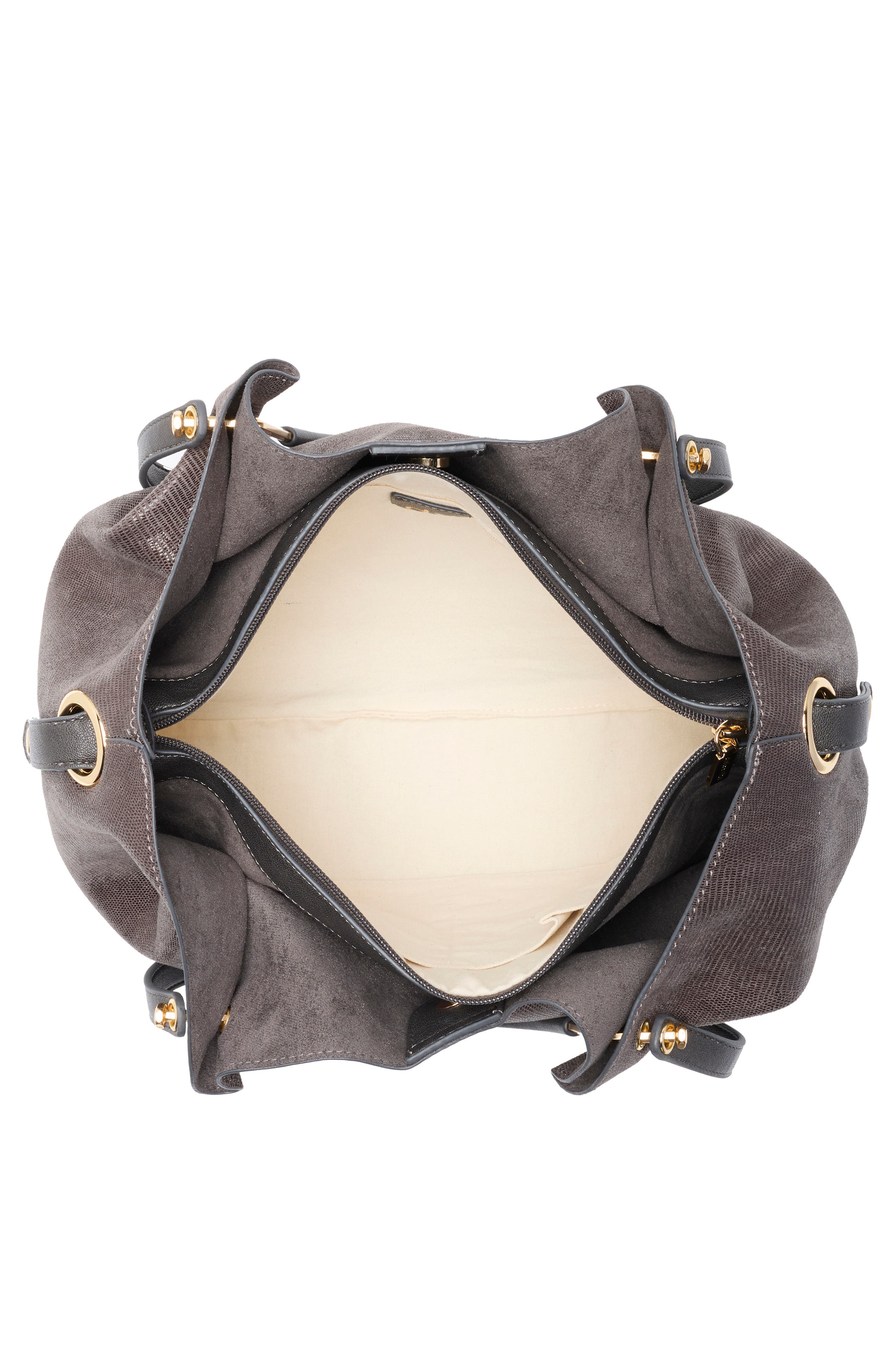 Haven Lizard Embossed Faux Leather Tote, Alternate, color, GREY