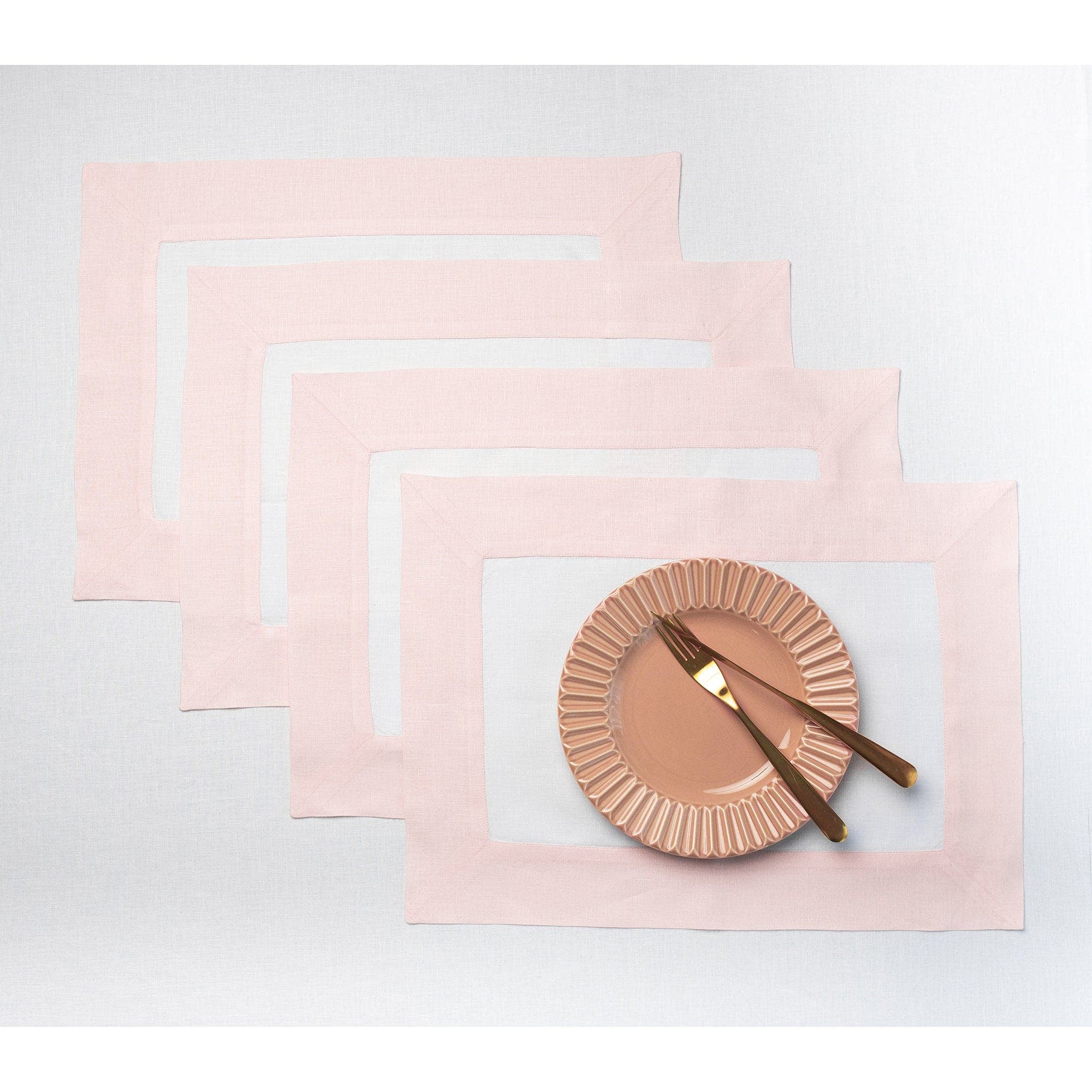 Blush Pink and White