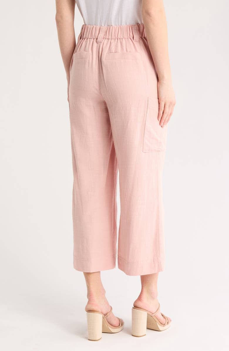 Democracy Pull-On Crop Wide Leg Pants, Alternate, color, Rose Bloom