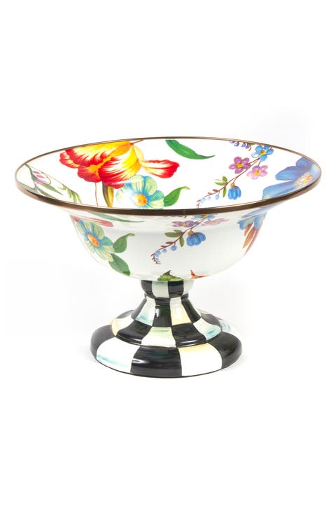 Flower Market Enameled Steel Large Compote