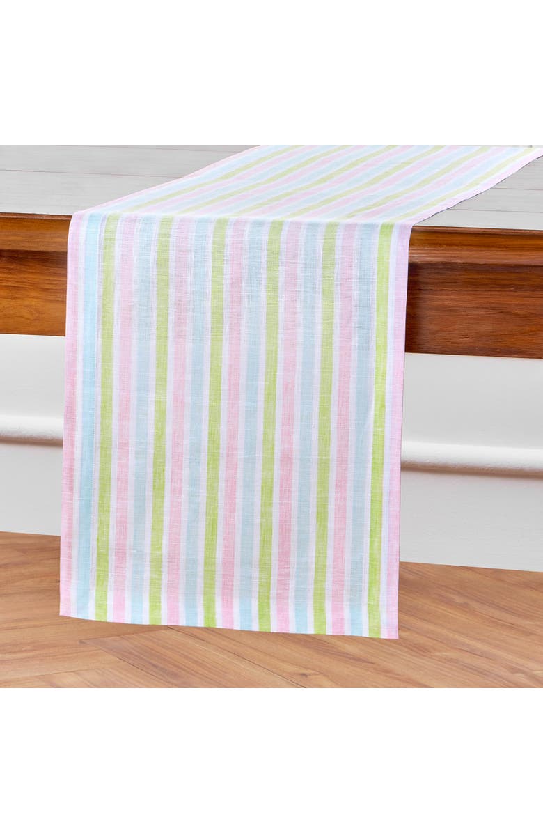 Solino Home Linen Table Runner - Palm Beach Stripe, Alternate, color, Palm Beach Stripe