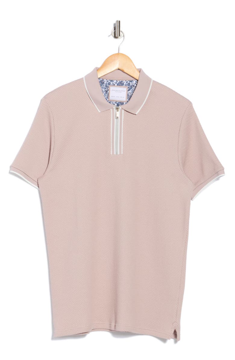 Cactus Man Tipped Textured Polo, Alternate, color, Pink