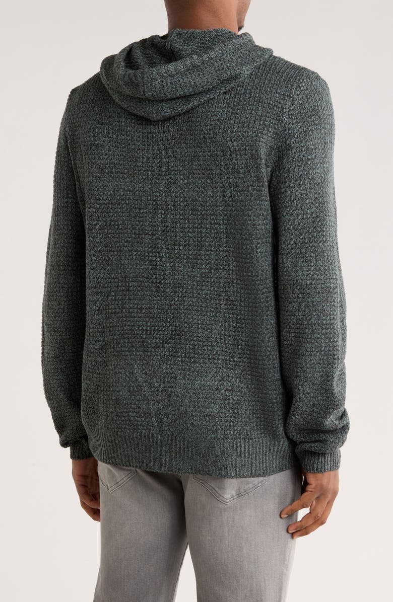 Union Milo Marled Thermal Stitch Hooded Sweater, Alternate, color, Dark Spruce