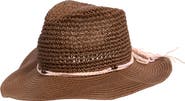 Vince Camuto Crochet Straw Bucket Hat
