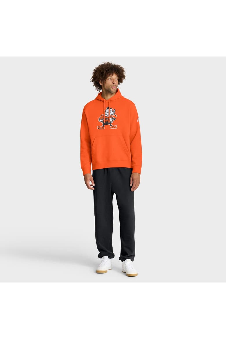Men's Nike Orange Cleveland Browns Club Fleece Pullover Hoodie, Alternate, color, Orange