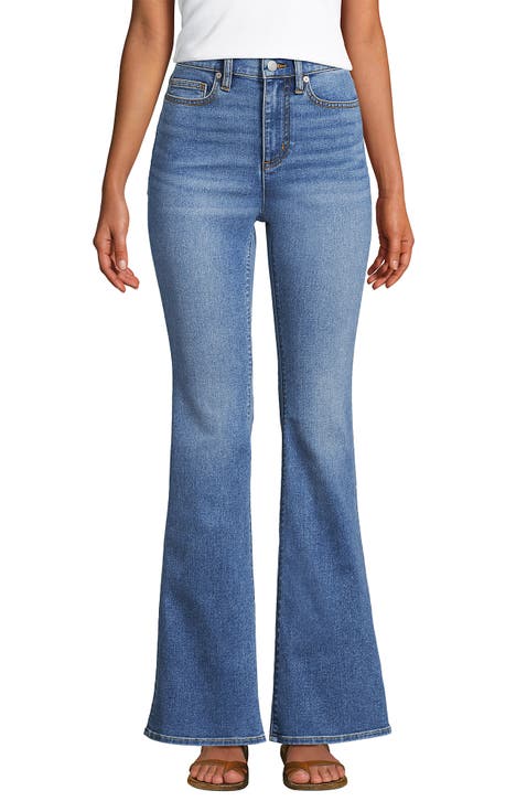 Denim High Rise Skinny Flare Jeans