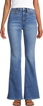 Lands' End Denim High Rise Skinny Flare Jeans